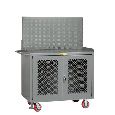 Mobile Bench Cabinets w/ Clearview Doors - Model MBP2DFLPB